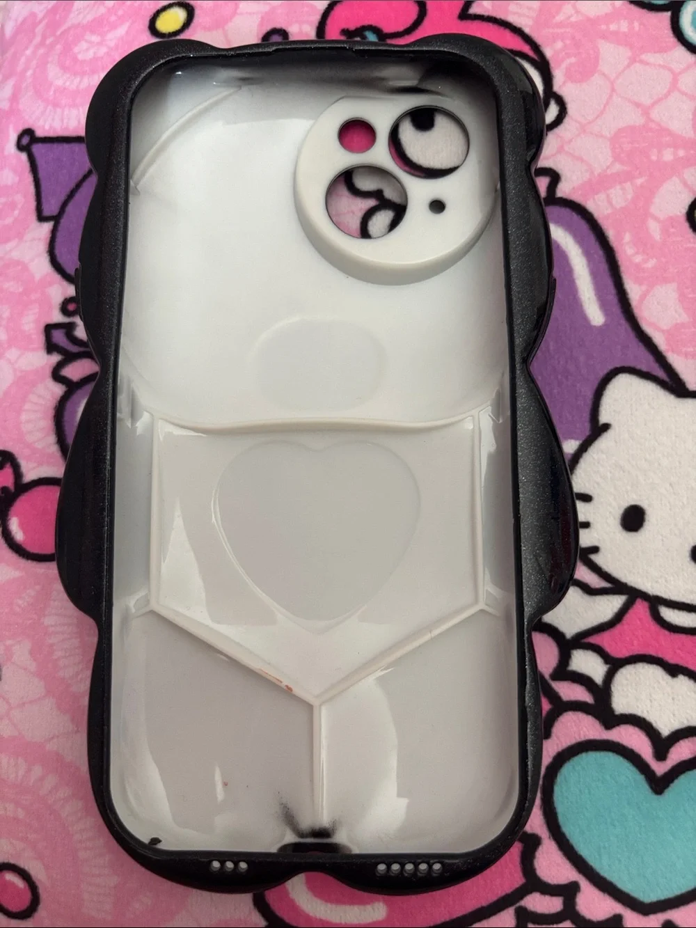 Sparkly bear phone case + leopard print case